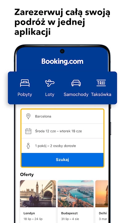 Booking.com Rezerwacja Hoteli screenshot