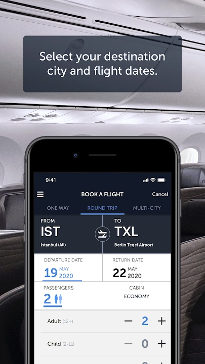 Turkish Airlines Flight Ticket screenshot