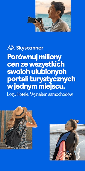 Skyscanner loty hotele auta screenshot