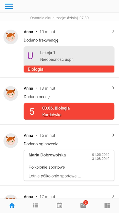 Librus screenshot